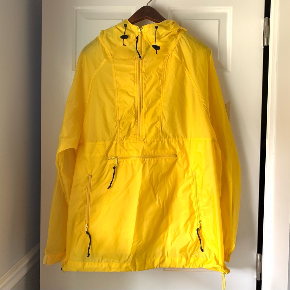 REI Half-zip Pullover packable hooded windbreaker with packing bag size M